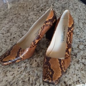 Via Spiga 8.5 Snakeskin Pump